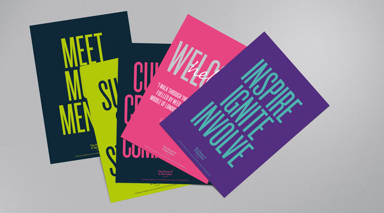 倫敦慈善機構HOSB品牌形象設計,突出對比和不協(xié)調(diào)