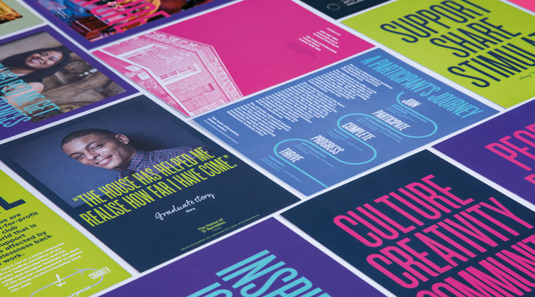 倫敦慈善機構HOSB品牌形象設計,突出對比和不協(xié)調(diào)