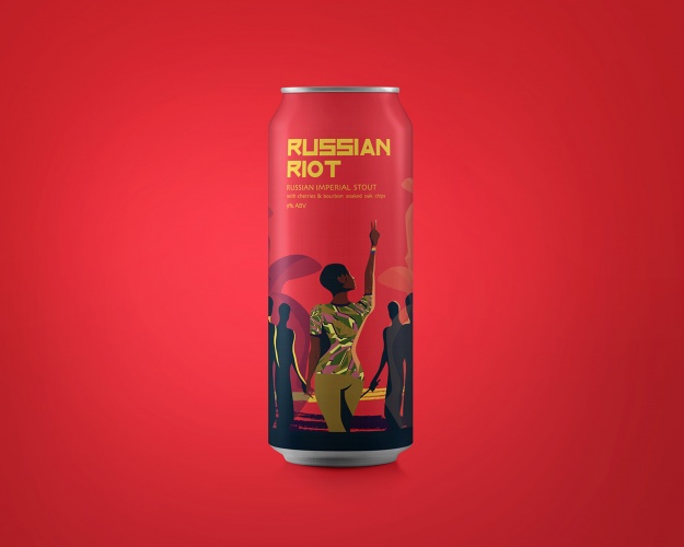 Beatzniks系列啤酒易拉罐插圖包裝設計