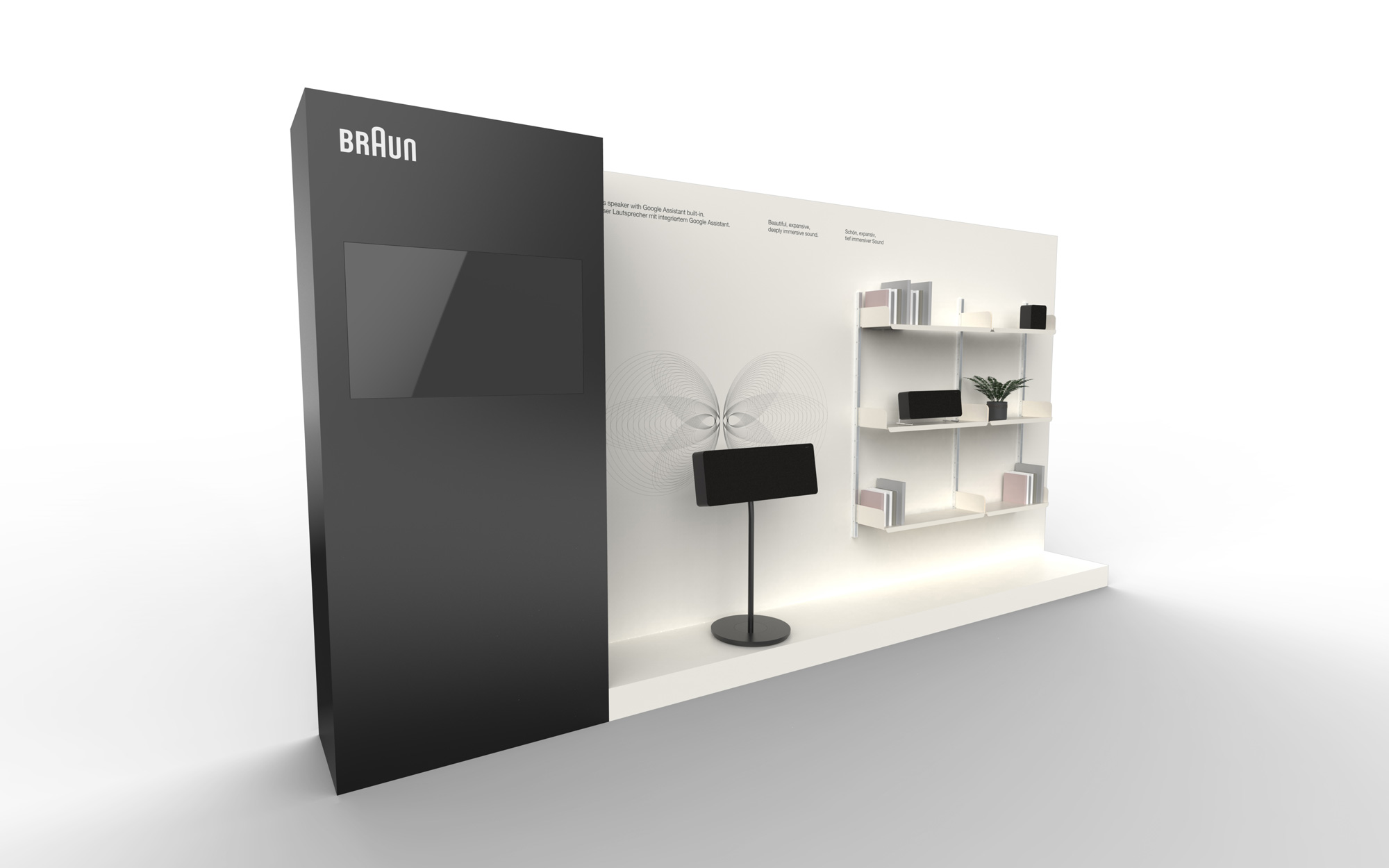 Braun音響音箱企業(yè)logo設(shè)計(jì)，展臺(tái)設(shè)計(jì)