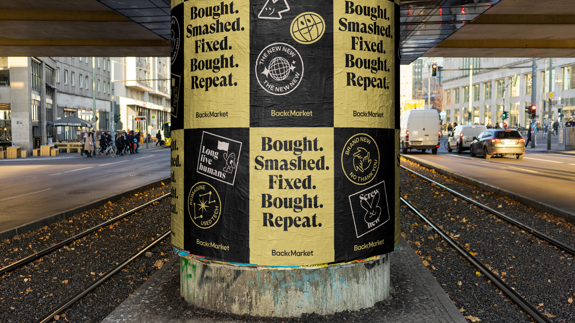 Back Market電子設備翻新服務商公司vi設計,戶外廣告設計